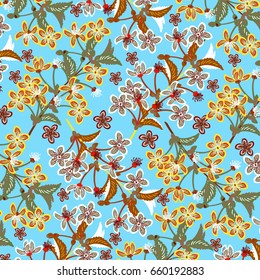 Wedding card or invitation with abstract floral background.