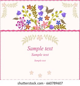 

Wedding card or invitation with abstract floral background.

