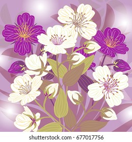 

Wedding card or invitation with abstract floral background.

