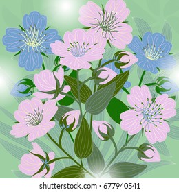 
Wedding card or invitation with abstract floral background.


