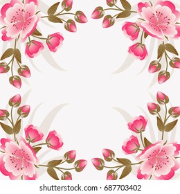 
Wedding card or invitation with abstract floral background.



