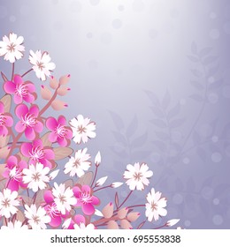 

Wedding card or invitation with abstract floral background.

