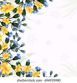 
Wedding card or invitation with abstract floral background.

