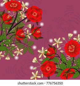 


Wedding card or invitation with abstract floral background.

