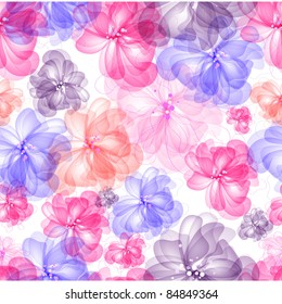 Wedding card or invitation with abstract floral background. Greeting card in grunge or retro style. Colorful congratulation christmas card. Design valentine cards. EPS10