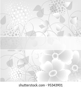 Wedding card or invitation with abstract floral background. Greeting card in grunge or retro style.