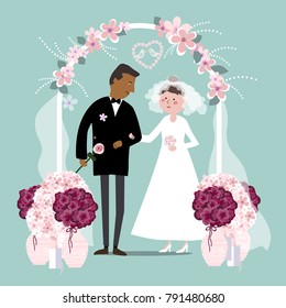  Wedding card. Wedding invitation card.Vector illustration.