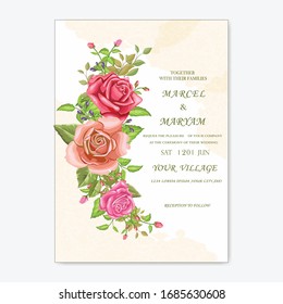 wedding card invitation design with  simple design