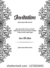 Wedding card or invitation with floral background vector illustration