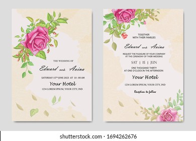 Wedding card invitation set design 