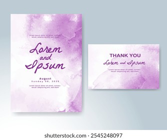 Einladungsvorlage für Hochzeitskarte mit handgemaltem Aquarellspritzer