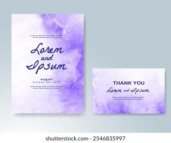 Einladungsvorlage für Hochzeitskarte mit handgemaltem Aquarellspritzer