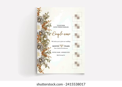 wedding card invitation templates set