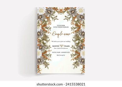 wedding card invitation templates set