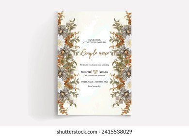 wedding card invitation templates set