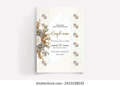wedding card invitation templates set