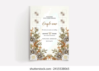 wedding card invitation templates set