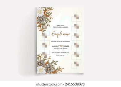 conjunto de plantillas de invitación a tarjeta de boda