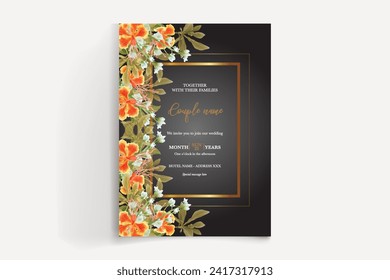 wedding card invitation templates set