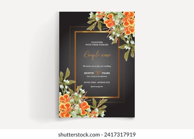 wedding card invitation templates set