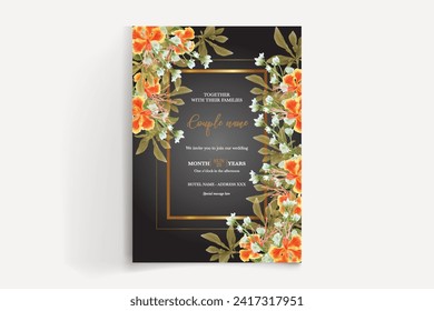 wedding card invitation templates set