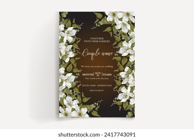 wedding card invitation templates set