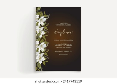 wedding card invitation templates set