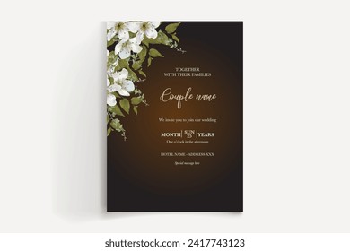 wedding card invitation templates set