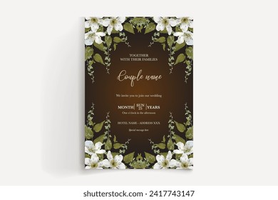 conjunto de plantillas de invitación a tarjeta de boda