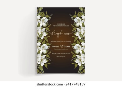 wedding card invitation templates set