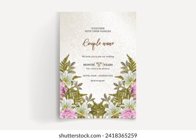 wedding card invitation templates set