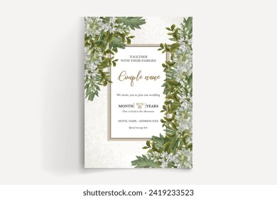 wedding card invitation templates set
