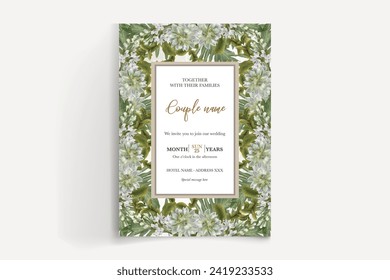 wedding card invitation templates set