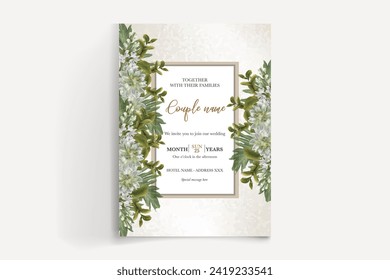 wedding card invitation templates set