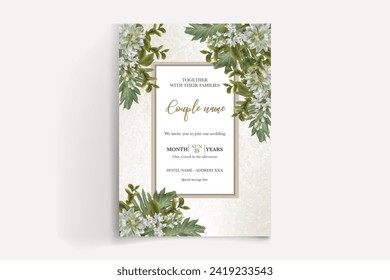 conjunto de plantillas de invitación a tarjeta de boda
