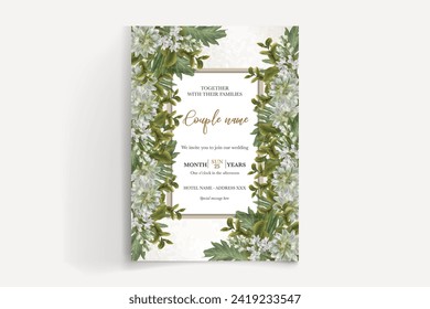 wedding card invitation templates set