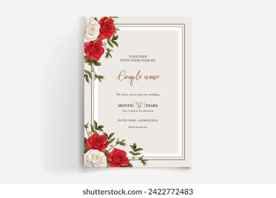 wedding card invitation templates set