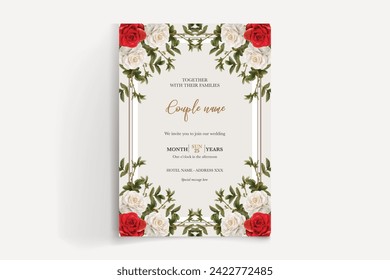 wedding card invitation templates set