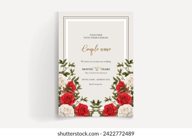 wedding card invitation templates set