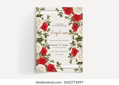 wedding card invitation templates set