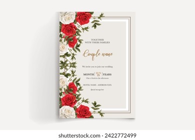 wedding card invitation templates set