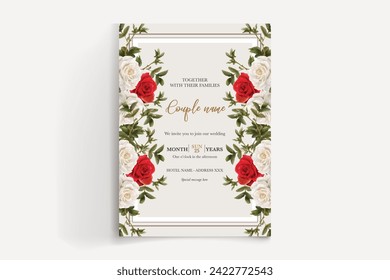 wedding card invitation templates set