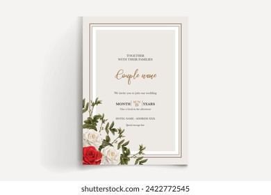 wedding card invitation templates set