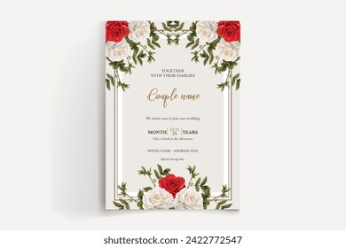 conjunto de plantillas de invitación a tarjeta de boda