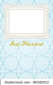 wedding card. Just married.