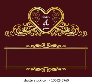 wedding card ornament design. luxury design.