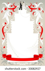 Wedding card with space for text