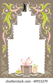 Wedding card with space for text