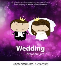 Wedding card with space for text the vector. Vector illustration.