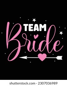 Wedding card, Team bride t-shirt, 